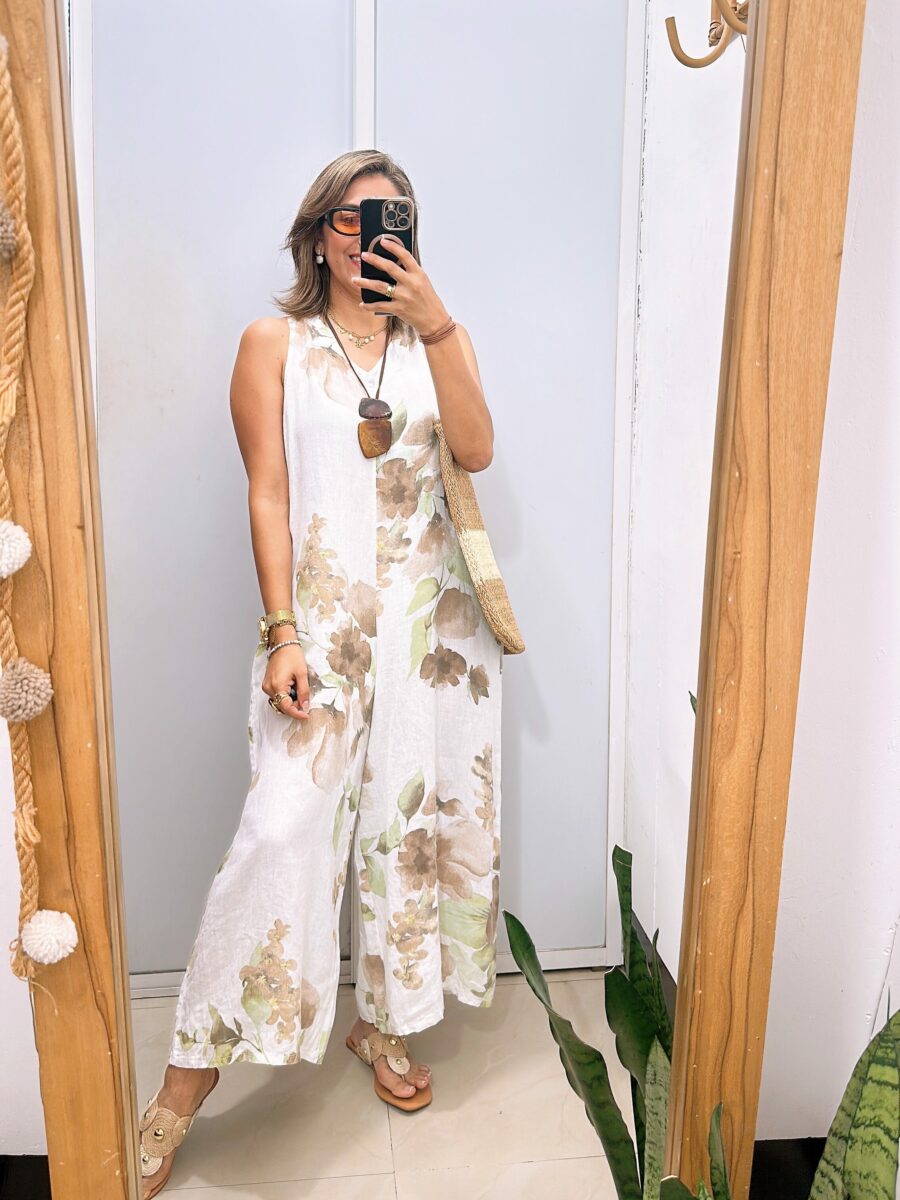 Enterizo corte Culotte con Estampado Floral