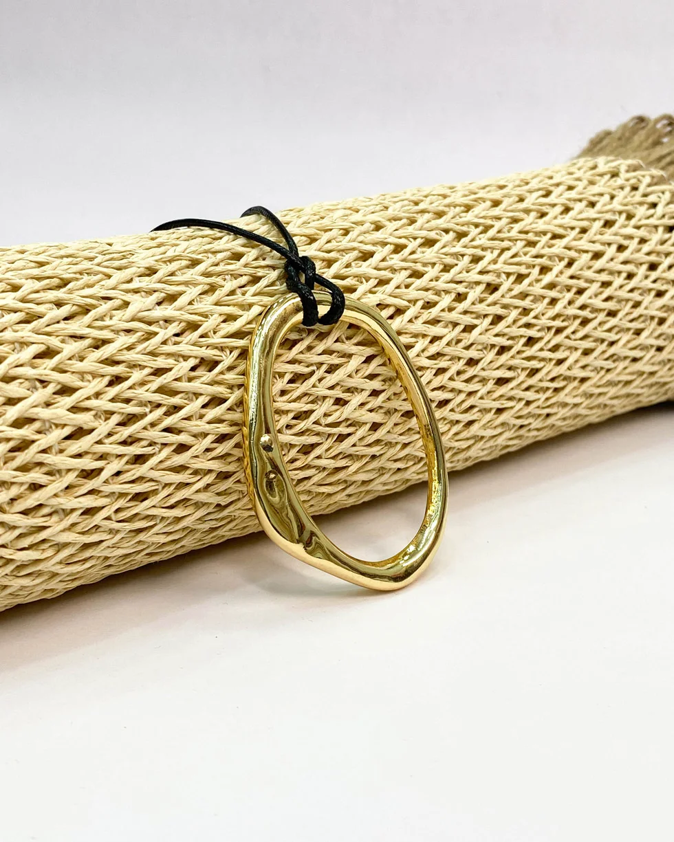 Collar Dije Asimétrico - Dorado brillante