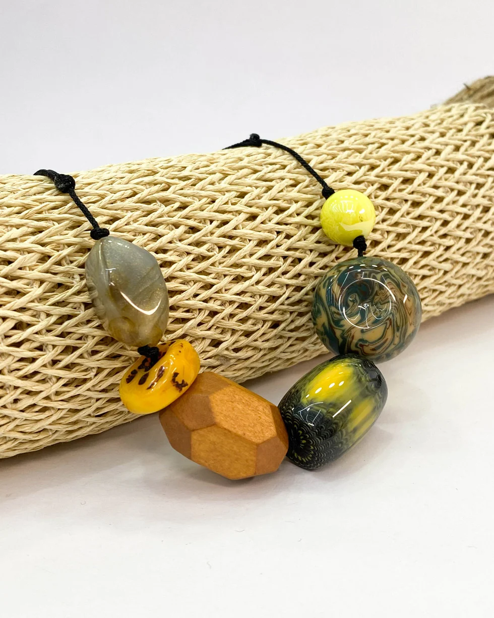 Collar Cuentas Marrones