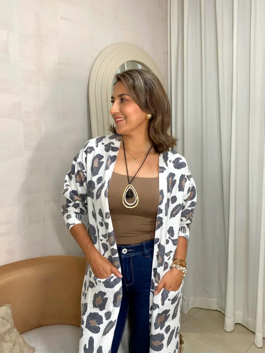 Cárdigan animal print