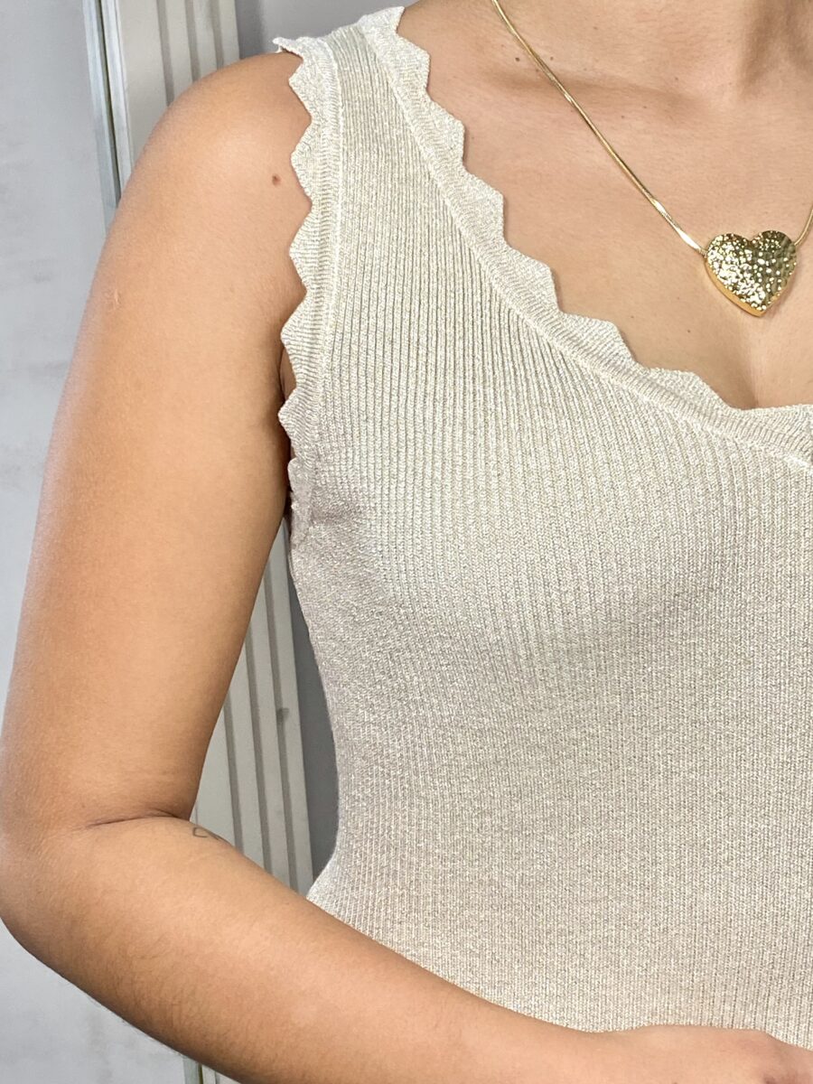 Blusa manga sisa cuello en V