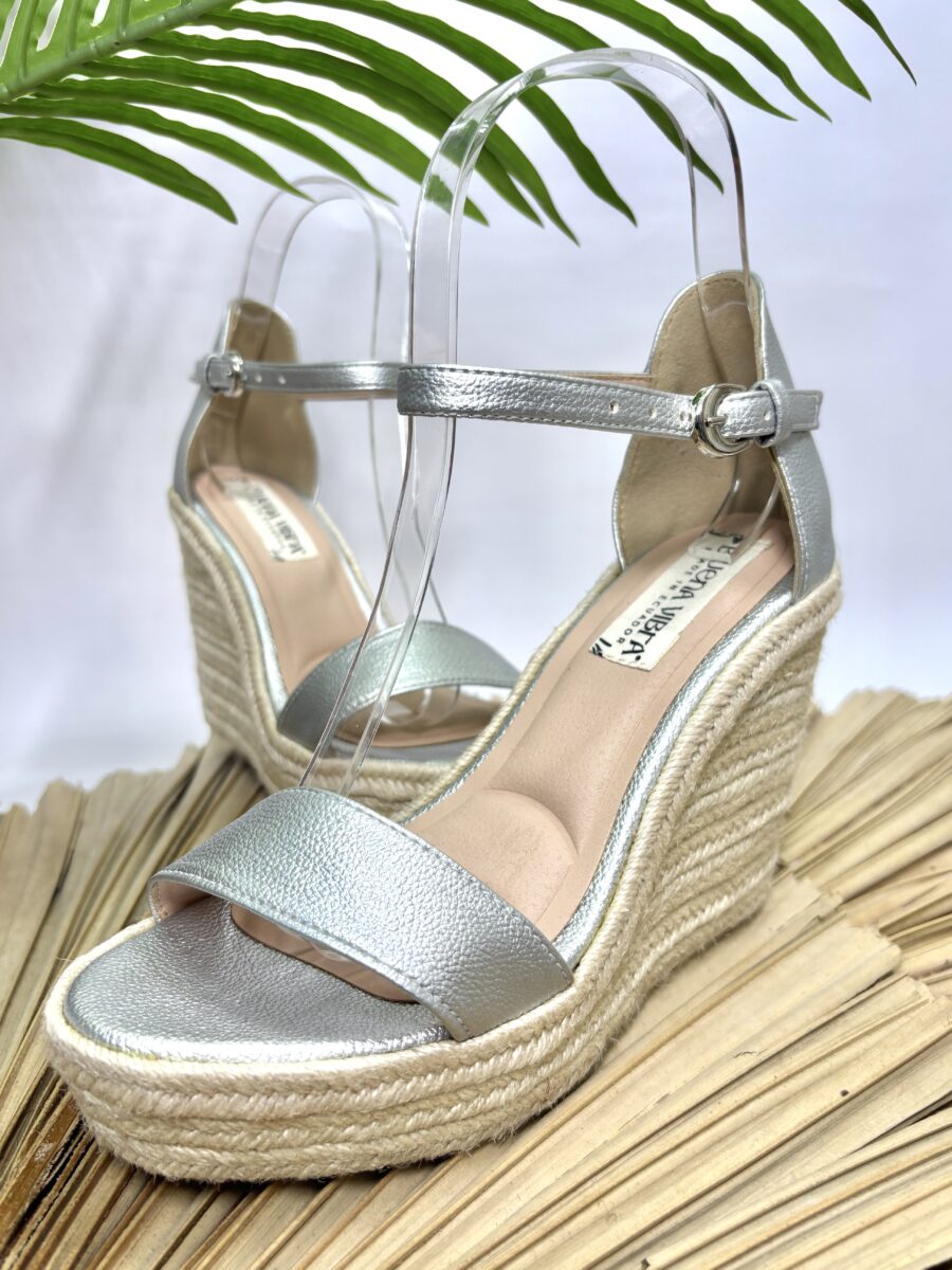 Espadrilas con yute en plataforma y correa ajustable