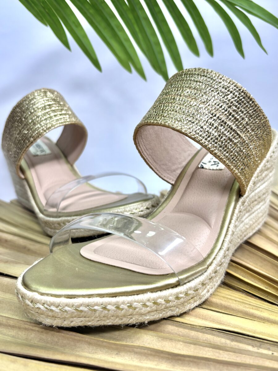 Espadrila tira transparente en empeine