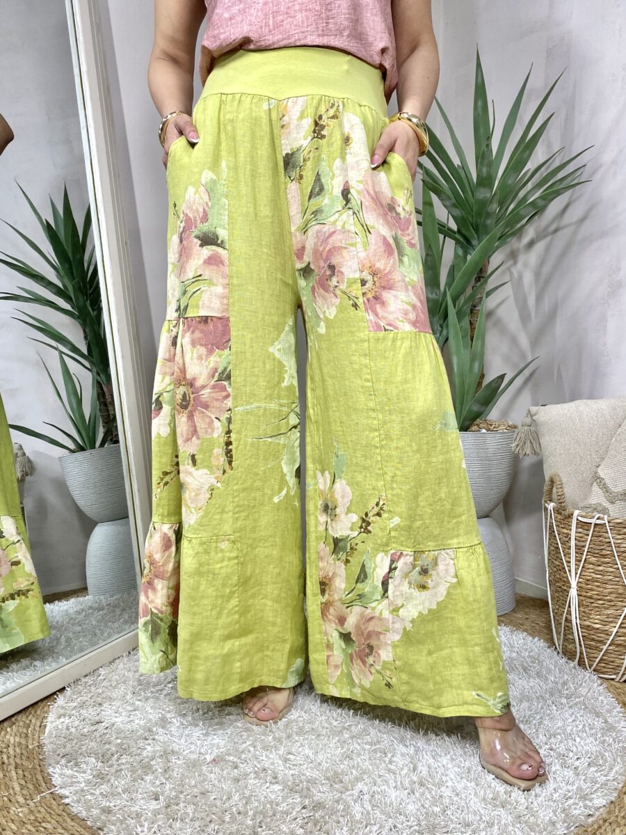 Palazzo estampado flor grande