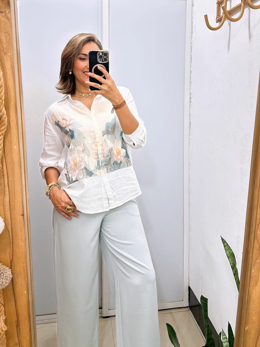Blusa estilo camisa manga larga