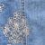 Denim bordado celeste