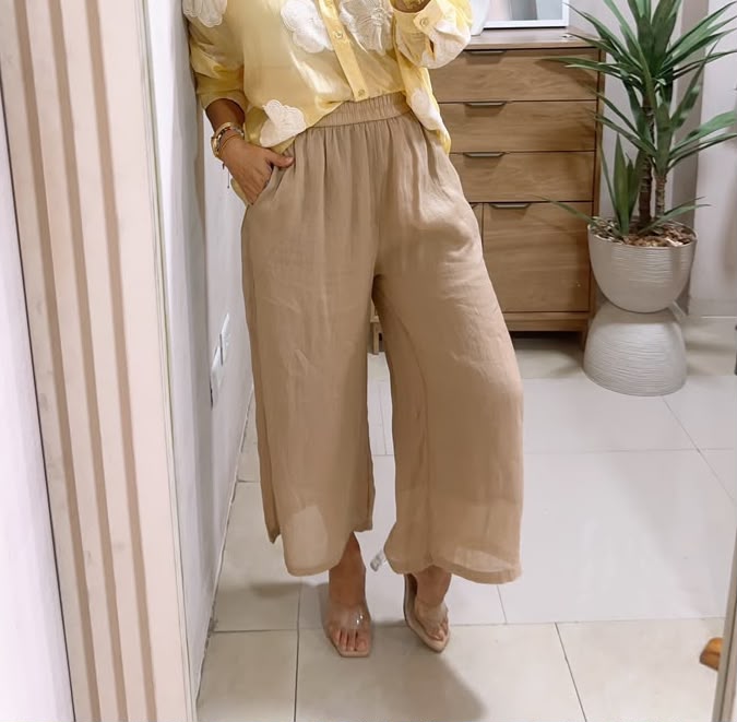 Pantalón 100% lino coreano incluye forro